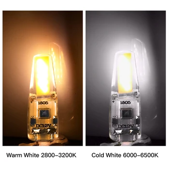 10buc/lot G4 Lampa LED Mini Estompat 12V DC/AC LED G4 Led-uri Bec Candelabru Lumina Super-Luminos G4 COB Silicon Becuri Fiolă G9