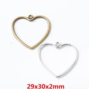 40 de piese retro de metal aliaj de zinc dragoste pandantiv pentru DIY bijuterii handmade colier face 6710