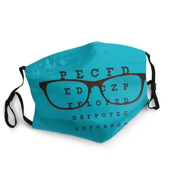 Unisex Pentru Adulti Ochelari De Amuzant Cu Ochi Test Chart Masca Anti Praf Optician Optometrist Protecție Respiratorie Lavabil Gura-Mufla