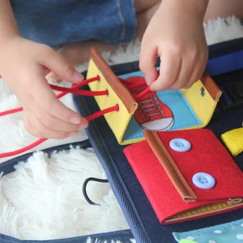Montessori Jucării Ocupat Bord Devreme Jucarii Educative Motorii Fine de Formare Capacitatea de Auto-ingrijire Copii Joc de Copii Preșcolari Senzoriale Jucărie