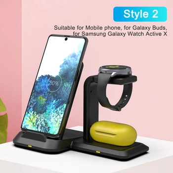 10W 3 in 1 Wireless Rapidă Încărcător Stație de Andocare Pentru Samsung Nota 20 10 9 8 S10 S9 S8 Plus Galaxy Watch Activ/Galaxy Muguri/Gear 2 3