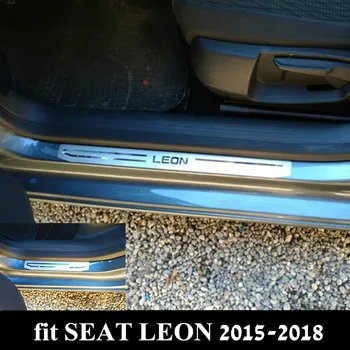 Masina Inox Praguri Usi Scuff Placa pentru SEAT LEON-2019