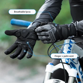 ROCKBROS Mănuși de Ciclism Toamna Iarna Windproof SBR Touch Ecran Mănuși de Biciclete MTB Respirabil Sport Mănuși accesorii pentru Biciclete