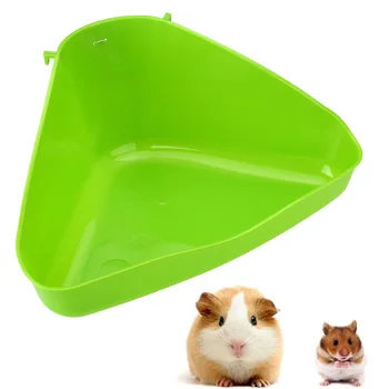 1 buc 36*21*15 cm de Plastic Colț litiere Animale de companie Consumabile Gunoi Pisică șoareci Șobolan Iepure, Hamster Animale de companie Vas Wc Culoare Aleatorii