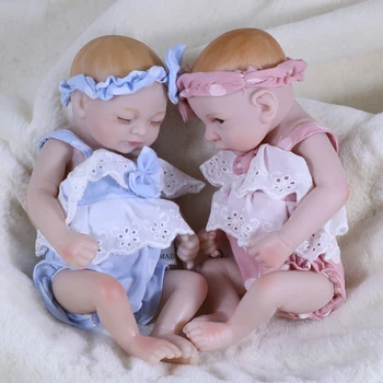 28cm Renăscut Baby Dolls Plin de Silicon Fata de Dormit Renăscut Baby Dolls Rochie Baie Juca Impermeabil Jucarii Pentru Fete Copii Cadou de Păpuși