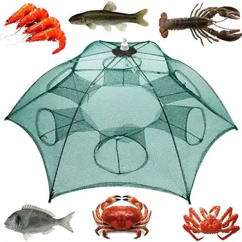 Consolidarea 6-24 Găuri Automată Plasa De Pescuit Din Nylon Pliabil Prinde Pește Capcana Pentru Pesti Creveti Minnows Crab Exprimate Ochiurilor De Plasă De Pescuit
