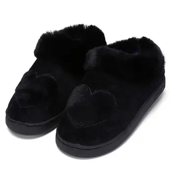 Inima În Formă De Pereche De Pantofi Femei Cizme De Iarna Cald Acasă Glezna Cizme Pentru Femei Pantofi De Bumbac Non Alunecare Doamnelor De Pluș Interior Botas Mujer