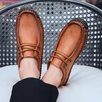 NPEZKGC New Sosire Primavara-Vara Confortabil Pantofi Casual Mens Panza Pantofi Pentru Bărbați Dantela-Up Brand de Moda Plat Mocasini Pantofi