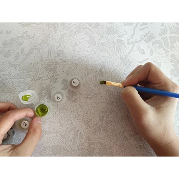 GATYZTORY DIY Pictura De Numere Kituri Pentru Adulți Ulei de flori de Imagine Kituri HandPainted Arta de Perete Acasă Decoruri Foto Cadou Unic