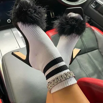Sexy Pana Blana tocurile Doamnelor Papuci de Vara Petrecere de Moda tocuri inalte Pantofi Gladiator Diapozitive Sandale Femei Pompa 2021