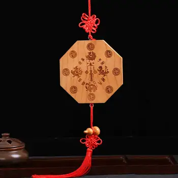 Tradițională Chineză Feng Shui Bagua Oglinda Din Lemn Norocos Dent Convexe/Concave Bagua FengShui Oglindă Acasă Decor Oglindă