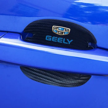 4buc Fibra de Carbon clanța Zero Protector Autocolante Pentru GEELY CK emgrand ec7 gt gc9 GL GS Accesorii Auto