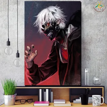Tokyo Ghoul Anime Singur Moderne Wall Art Print Pop De Artă Și Cadru Poster Agățat De Parcurgere Panza Pictura Decor Acasă
