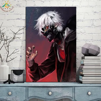 Tokyo Ghoul Anime Singur Moderne Wall Art Print Pop De Artă Și Cadru Poster Agățat De Parcurgere Panza Pictura Decor Acasă