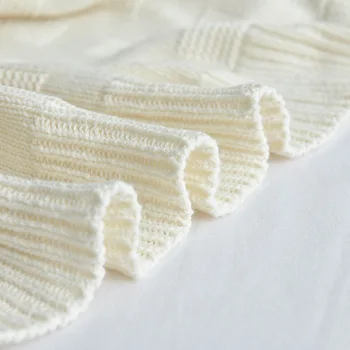 Moale Mari Pături pentru pat lenjerie de Pat din Bumbac Carouri Tricotat Pătură de Aer Condiționat Confortabil de Dormit Pat Cuverturi de pat manta para canapea
