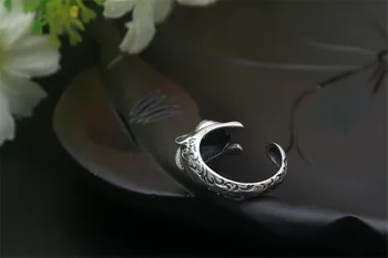 LYBUY argint 925 sterling bijuterii 2018 animale drăguț inel de ochi Roșii Zircon iepure de deschidere inel pentru Femei fata de Scoala