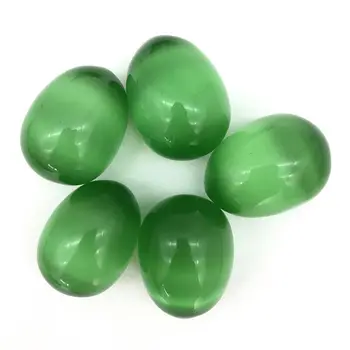 1 BUC Mare, Verde, Ochi de Pisica Piatra în Formă de Ou Specimen de Piatră prețioasă Cristal de Vindecare Reiki Pietre Naturale și Minerale