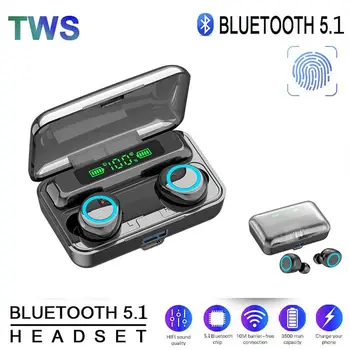 F9 TWS Atingeți Wireless Căști 5.1 Bluetooth 3500mAh 8D Bass Stereo Impermeabil Cercei set cu Cască Cu Microfon Caz de Încărcare