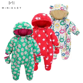 Moda Minibabies iarna pentru copii îmbrăcăminte caldă nou-născut - 24M haine de iarna pentru fata de copil snowsuit drăguț salopete pentru copii haina