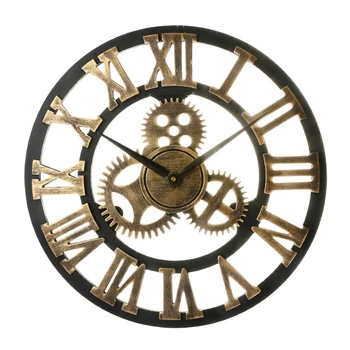 40/45/50/58cm Vintage Handmade Ceas de Perete Retro Europene Decorative de Lux Arta Viteze Mari de Lemn de Mari dimensiuni Ceas de Perete Decor Cadou
