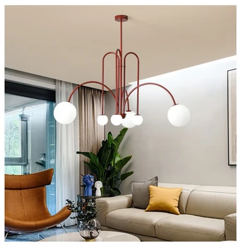 Decor modern pandantiv lampă de sticlă mată pandantiv lumina italia design de lumină, sperând lampa de iluminat camera de zi proiect de iluminat