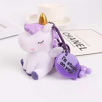 2020 Moda Drăguț Unicorn Anime breloc PVC Animal Unicorn Breloc pentru Barbati Femei Geanta Breloc Ornament Cadouri