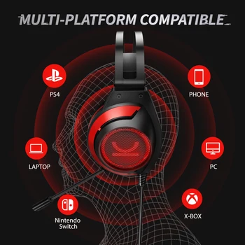 VANKYO Gaming Headset de Gaming Căști cu Anulare a Zgomotului Microfon & Spuma de Memorie Tampoane pentru Urechi pentru PC, PS4 setul cu cască Portabil