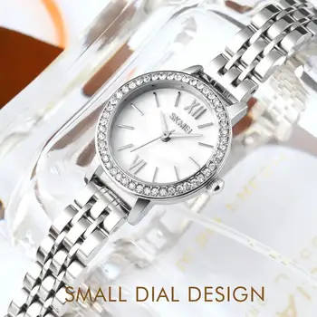 Femei Cuarț Ceasuri de Lux Rochie Bratara din Piele Doamnelor Ceasuri de mana Simplu Design de Brand de Top SKMEI Fata Ceas Ore