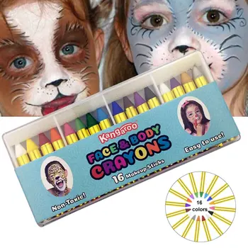 Non Toxice Pentru Copii Petrecere Machiaj Vopsea Fata Creioane Kit Școală 16 Culori Creioane Corpul Despicare Structura Papetărie Show-Festival