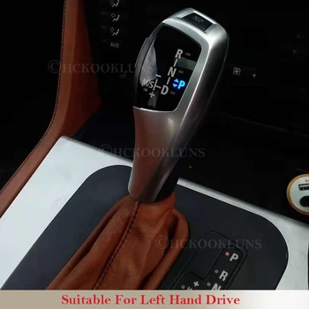 Pentru BMW X1 2009-E84 Car LED Lumina Schimbătorului de Viteze Maneta Schimbator Automat de Accesorii fibra de carbon negru 2013 2012 2011
