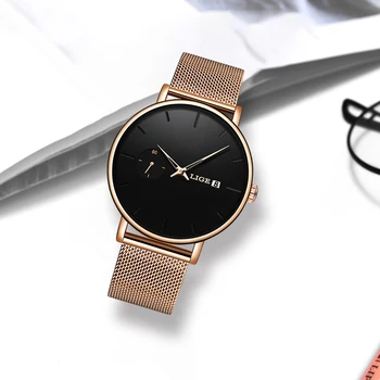 Reloj Mujer LIGE Femei Uita-te la Top Brand de Lux Impermeabil Ceas de Moda Doamnelor din Oțel Inoxidabil Ultra-Subțire de Cuarț Încheietura Ceas+Cutie