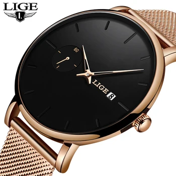 Reloj Mujer LIGE Femei Uita-te la Top Brand de Lux Impermeabil Ceas de Moda Doamnelor din Oțel Inoxidabil Ultra-Subțire de Cuarț Încheietura Ceas+Cutie