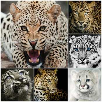 Plin de Diamante Pictura 5D DIY Broderie Piața de Foraj Leopard Decor Acasă Arte Meserii&Cusut Manual Cross Stitch Crpsen