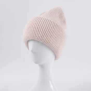 Femei Tricotate Pălărie de Iarnă Solid Iepure Blană Pălării pentru Femei de Moda Cald Beanie Palarie Adult Acoperă cu Cap Bucket Hat pentru Femei