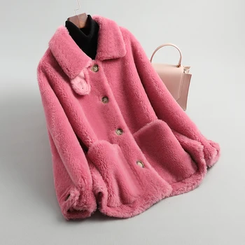 Cereale haină de lână femei scurt tunsul oilor blana din piele cu blana liber sălbatice jacheta toamna și iarna nou stil