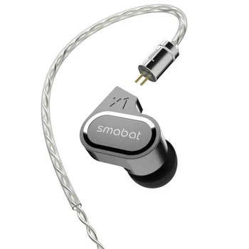Smabat x1 consum hifi manual tuning in-ureche căști gri metalizat bună calitate a sunetului de înaltă și joasă de comutare