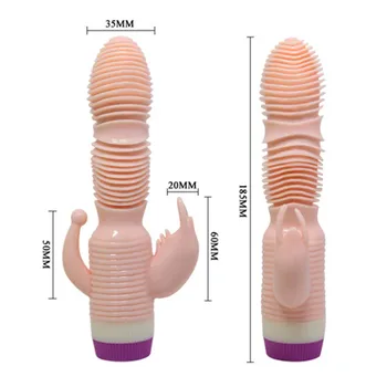 G Spot Vibrator Rabbit Vibrator pentru Femei Dual Silicon Realist Vagin Adult Jucarii Sexuale sex Feminin Masturbator G Punct de Vibrații H4
