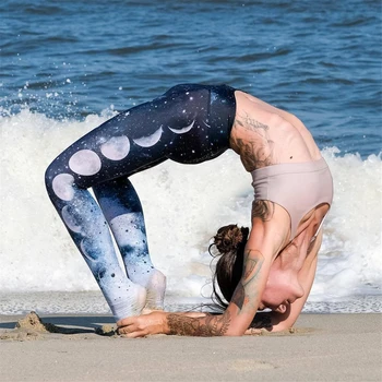 Luna Imprimate Jambiere Mandala De Fitness Yoga Pantaloni Femei Jambiere Sport Antrenament Caldă Jambiere Sexy Pantaloni Push-Up