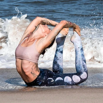 Luna Imprimate Jambiere Mandala De Fitness Yoga Pantaloni Femei Jambiere Sport Antrenament Caldă Jambiere Sexy Pantaloni Push-Up
