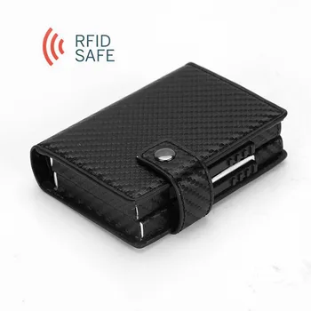 2019 Moda Mini Portofel Titularul Cardului de Credit Aliaj de Aluminiu Anti-Furt RFID Protecție Caz Card Bancar Dual Cutie de Metal Bag Cardul