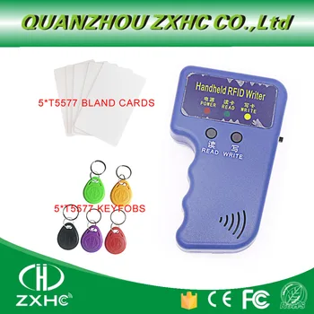 Handheld Cărți de IDENTITATE 125KHz RFID Copiator Cititor de Scriitor Duplicator Folosit pentru T5577 EM4305 Copie+5T557CARDS+5T5577 KEYFOBS