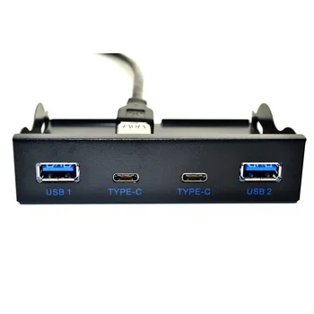 Hub USB USB de C Hub-ul de 3.5 Inch Floppy Disk Panou Frontal cu 2 Porturi USB 3.0 + 2 Port USB 3.1 Tip C 20 Pini Conector Pentru Desktop de Calculator
