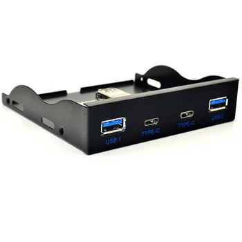 Hub USB USB de C Hub-ul de 3.5 Inch Floppy Disk Panou Frontal cu 2 Porturi USB 3.0 + 2 Port USB 3.1 Tip C 20 Pini Conector Pentru Desktop de Calculator