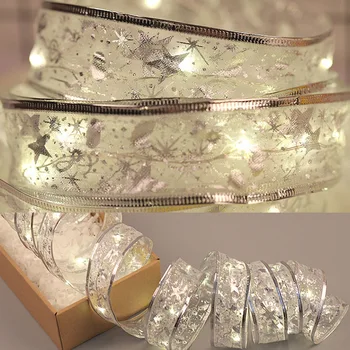 4M Dantelă Panglică Ghirlanda LED Nunti Petrecere Decorative String Lumini Ghirlande de Vacanță cu Baterii Lumini DIY Decoratiuni