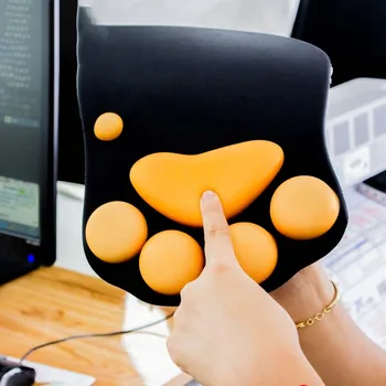 Noi 3D de Desene animate Drăguț Mouse Pad Moale Laba Pisica Mouse Pad cu Încheietura Restul de Sprijin Confort Silicon Spuma de Memorie Jocuri Ergonomic Mouse-ul Mat
