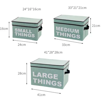 Pliabil-Cutie de Depozitare Containere cu Capace pentru Haine, Jucării de Mare Capacitate, Non-țesute pot fi Stivuite Cutie de Depozitare Diverse Container de Depozitare
