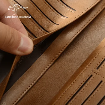 KANGAROO KINGDOM epocă de lux din piele pentru bărbați portofele brand masculin casual pungă de ambreiaj