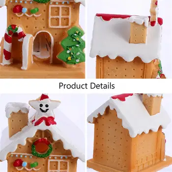 Luminos Casa De Crăciun De Decorare Tort Chic Bine Satul De Zăpadă Tort Cadou Decor Luminos Casa Ornamente De Crăciun