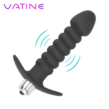 VATINE Adult Jucarii Sexuale din Silicon Fir Anal Plug Vibrator anal Vibrator de Masaj Masturbari Clitoris Stimulare