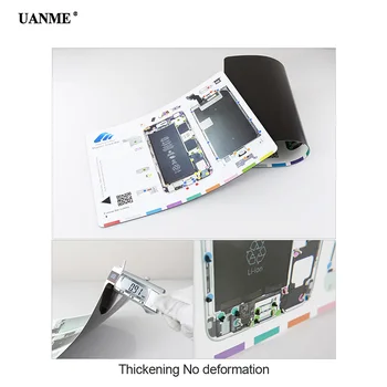 UANME cm 12buc/lot Profesionale Magnetic Șurub Mat pentru iPhone 5/5c/5s/6/6 Plus/6s/6s Plus/7/7/8/8Plus/x Ghid Pad Instrumente